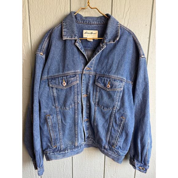 Mens Vintage Eddie Bauer Jean Jacket 90s, Large - Picture 1 of 8